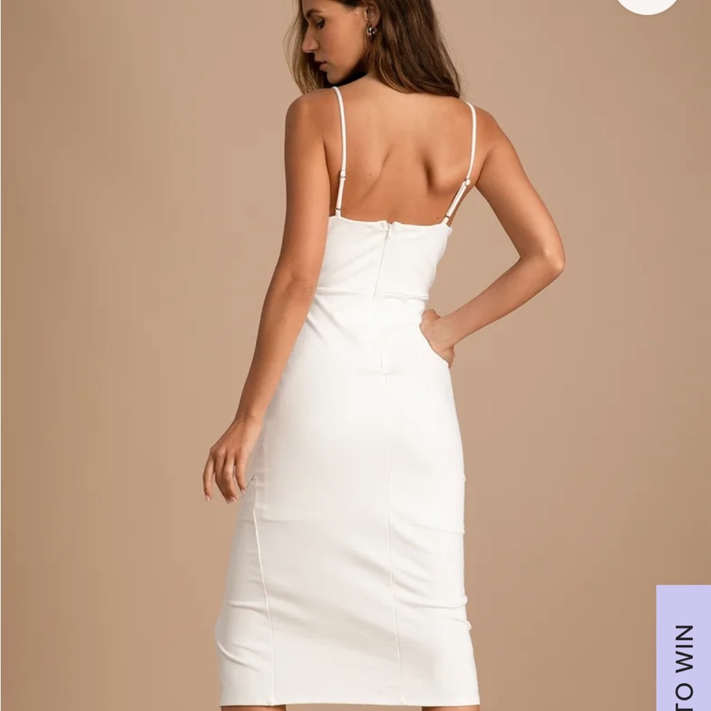 White midi dress from LuLu’s. Worn once size Medium